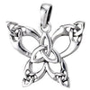 Trinity Butterfly Necklace 925 Sterling Silver Triquetra Pendant