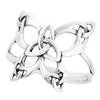 Trinity Butterfly Ring 925 Sterling Silver Celtic Triquetra Knot Band Left View