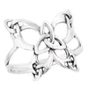 Trinity Butterfly Ring 925 Sterling Silver Celtic Triquetra Knot Band