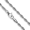 Twisted Serpentine Chain Necklace Silver Stainless Steel 2.5mm Left View