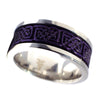 Men's and Women's Purple Celtic Knot Spinner Ring