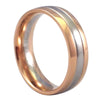 Two-Tone Rose Gold and Stainless Steel Ring
