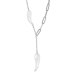 Valkyrie Y-Necklace Stainless Steel Firebird Phoenix Wings Lariat Pendant