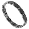 Victorian Style Black Ceramic Tungsten Magnetic Bracelet 10mm Right View