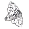 Victorian Style Filigree Ring 925 Sterling Silver Steampunk Art Nuevo Band Right