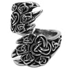 Viking Bear Claw Ring Norse Style Silver Stainless Steel Celtic Band
