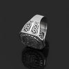 Viking Bear Claw Ring Stainless Steel Nordic Celtic Knot Signet Band Side View