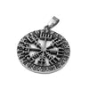 Viking Compass Necklace Stainless Steel Nordic Protection Vegvisir Pendant