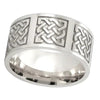 Viking Knotwork Norse Ring Stainless Steel Celtic Wedding Band 10mm Top View