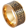 Viking Norse Knot Ring Gold Stainless Steel Celtic Knotwork Wedding Band