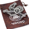 Viking Norse Thors Hammer Byzantine Chain Necklace Stainless Steel Viking Gift Pouch