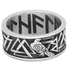Viking Valknut Ring Stainless Steel Norse Odins Raven Rune Band
