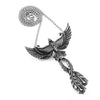 Viking Valkyrie Necklace Stainless Steel Firebird Phoenix Pendant