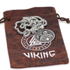 Viking Warrior Necklace Silver Stainless Steel Norse Odin Pendant With Pouch