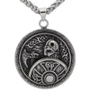 Viking Warrior Necklace Silver Stainless Steel Norse Odin Pendant