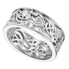 Viking Wolf Ring Silver Stainless Steel Celtic Norse Knot Band Bottom View