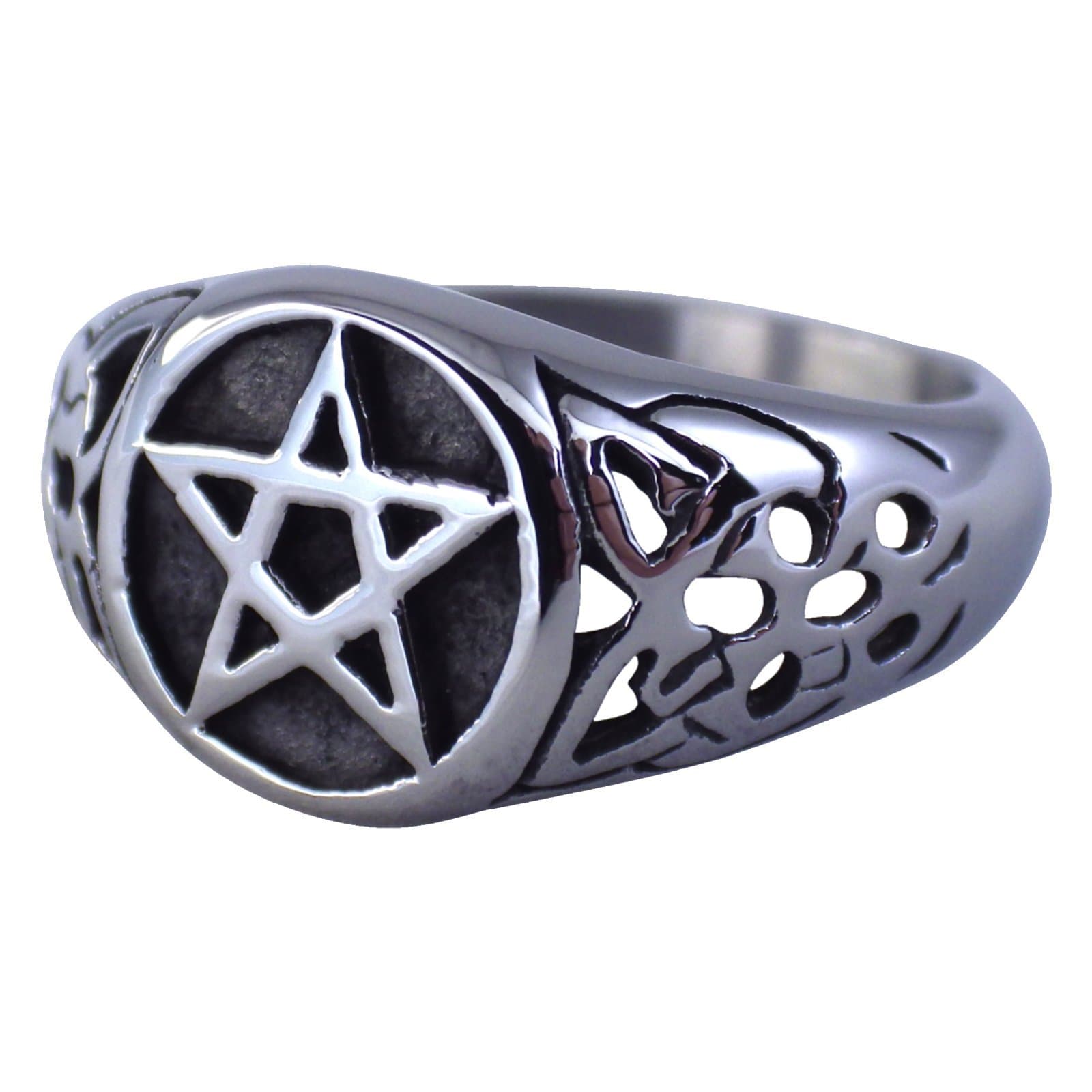Anello Punta Argento Sterling Pentacle Corpo Gioielli Fascia - Foto 7