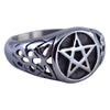 Wiccan Pentagram Stainless Steel Ring