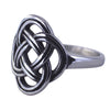 Women's Celtic Dara Knot Stainless Steel Ring Side View