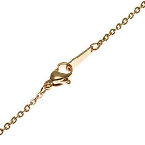 Rose Gold Stainless Steel Curb Chain Necklace 1.4mm 16 Inch