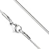 Womens Silver Stainless Steel Herringbone Chain Necklace 1.7mm 18-inch Side View