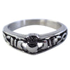 Women's Stainless Steel Claddagh Ring w/Celtic Knots