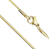 Womens Stainless Steel Gold Herringbone Chain Necklace 1.7mm 18-inch Side View