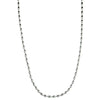 Women's Stainless Steel Oval Bead Chain Necklace 2.4mm Wide